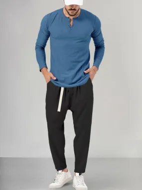 Casual Henley Shirt Set