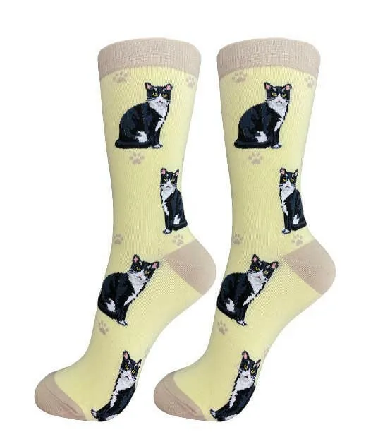 Cat Socks-Black & White Full Body