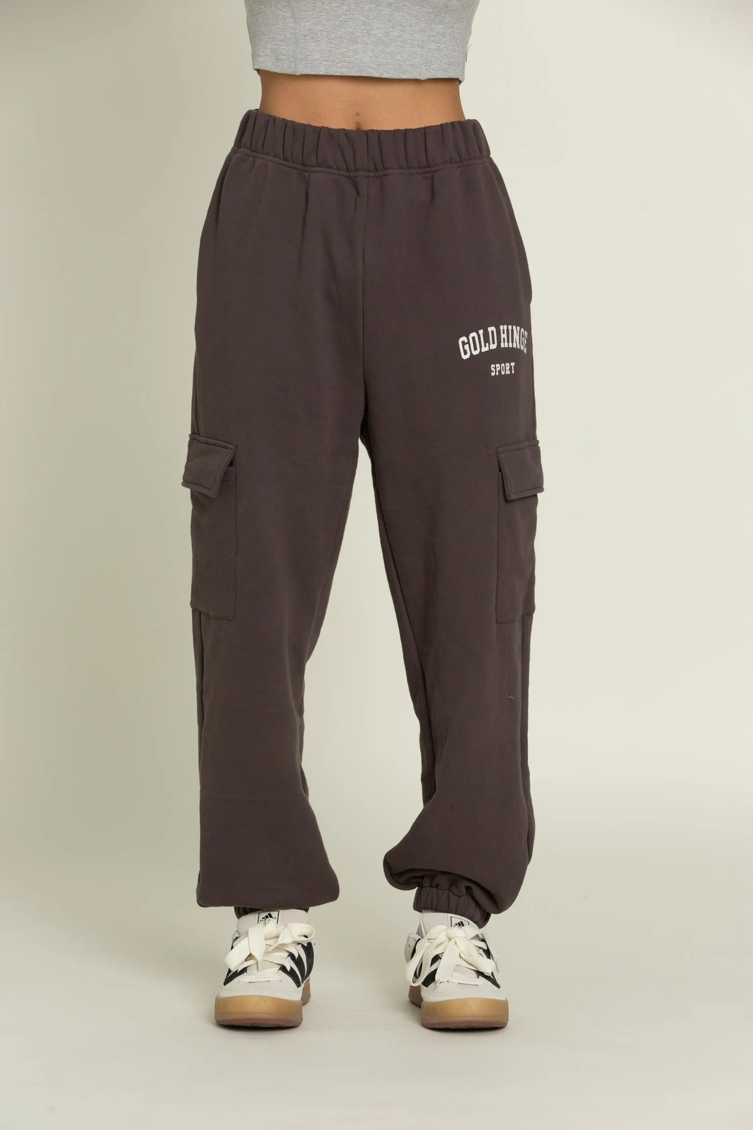 Charcoal Cargo Jogger Sweatpants