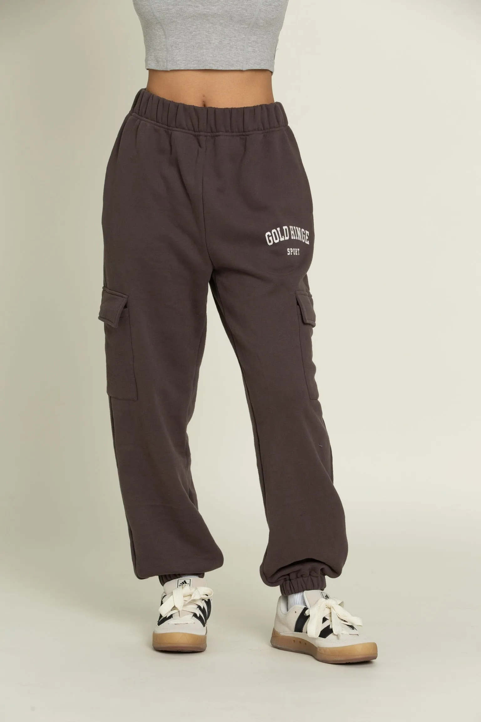 Charcoal Cargo Jogger Sweatpants