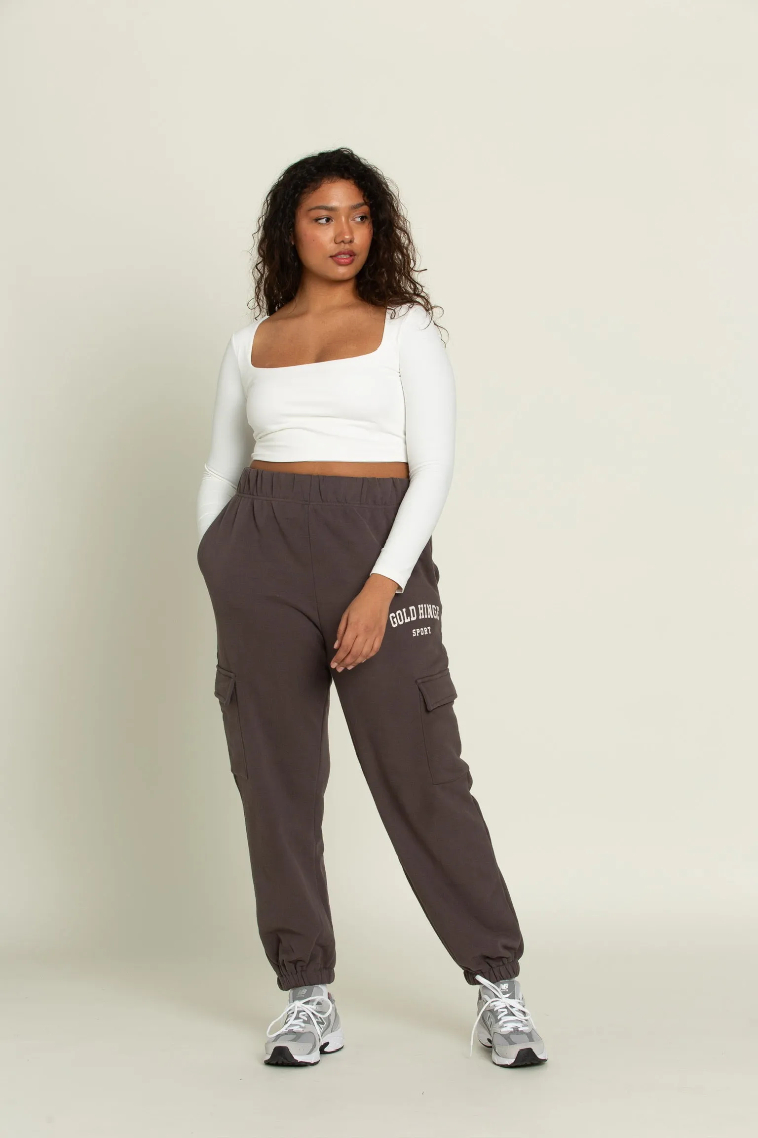 Charcoal Cargo Jogger Sweatpants