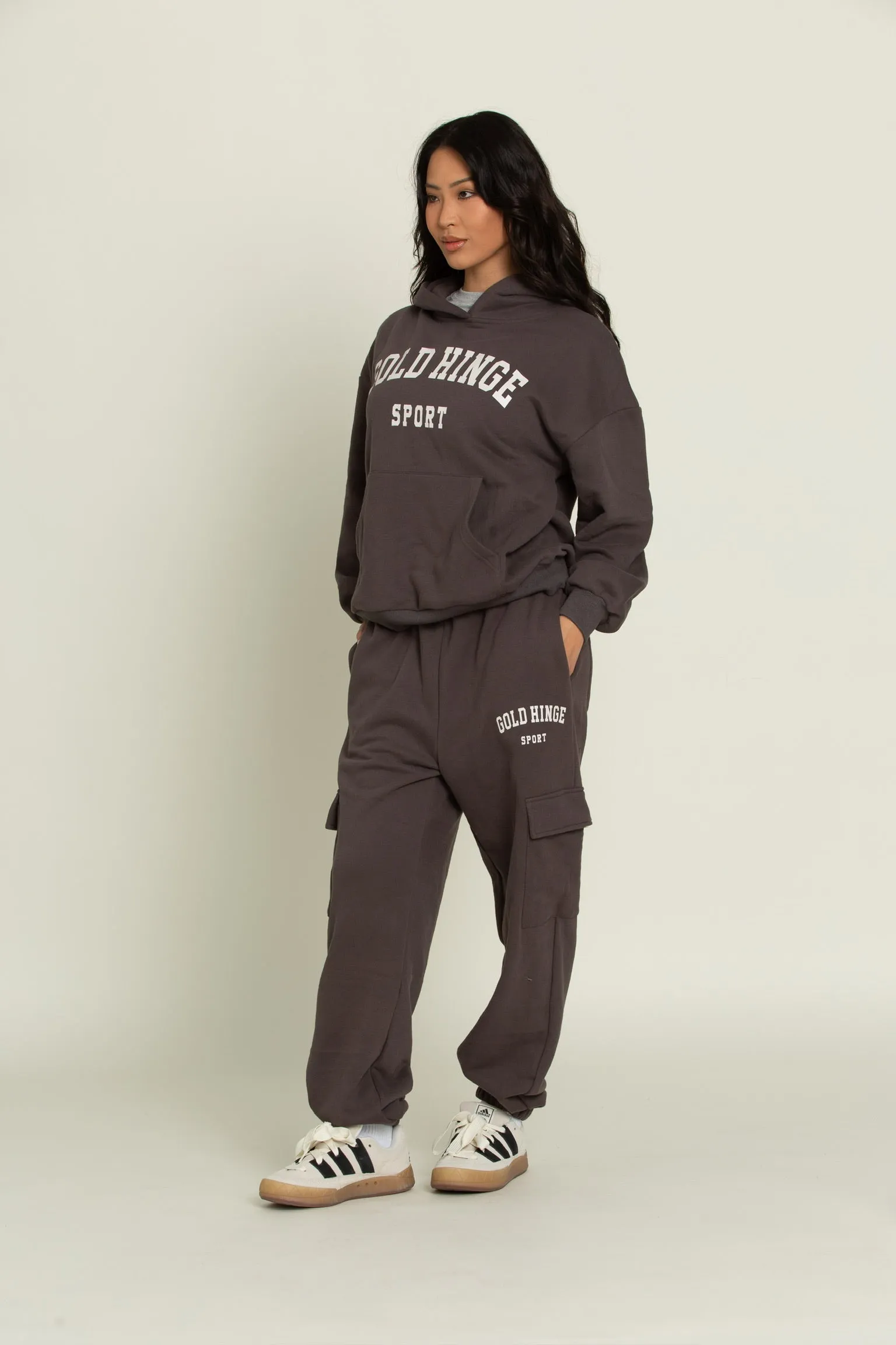 Charcoal Cargo Jogger Sweatpants