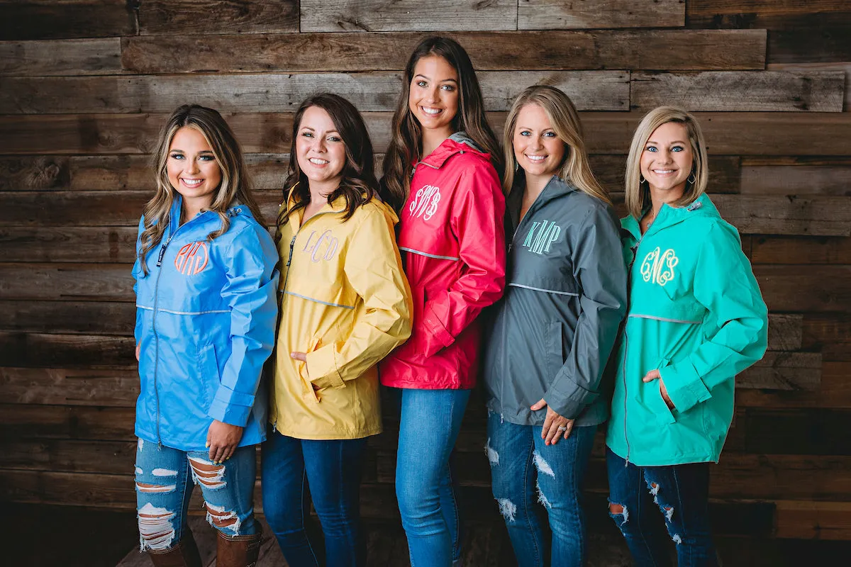 Charles River Rain Jacket with Monogram