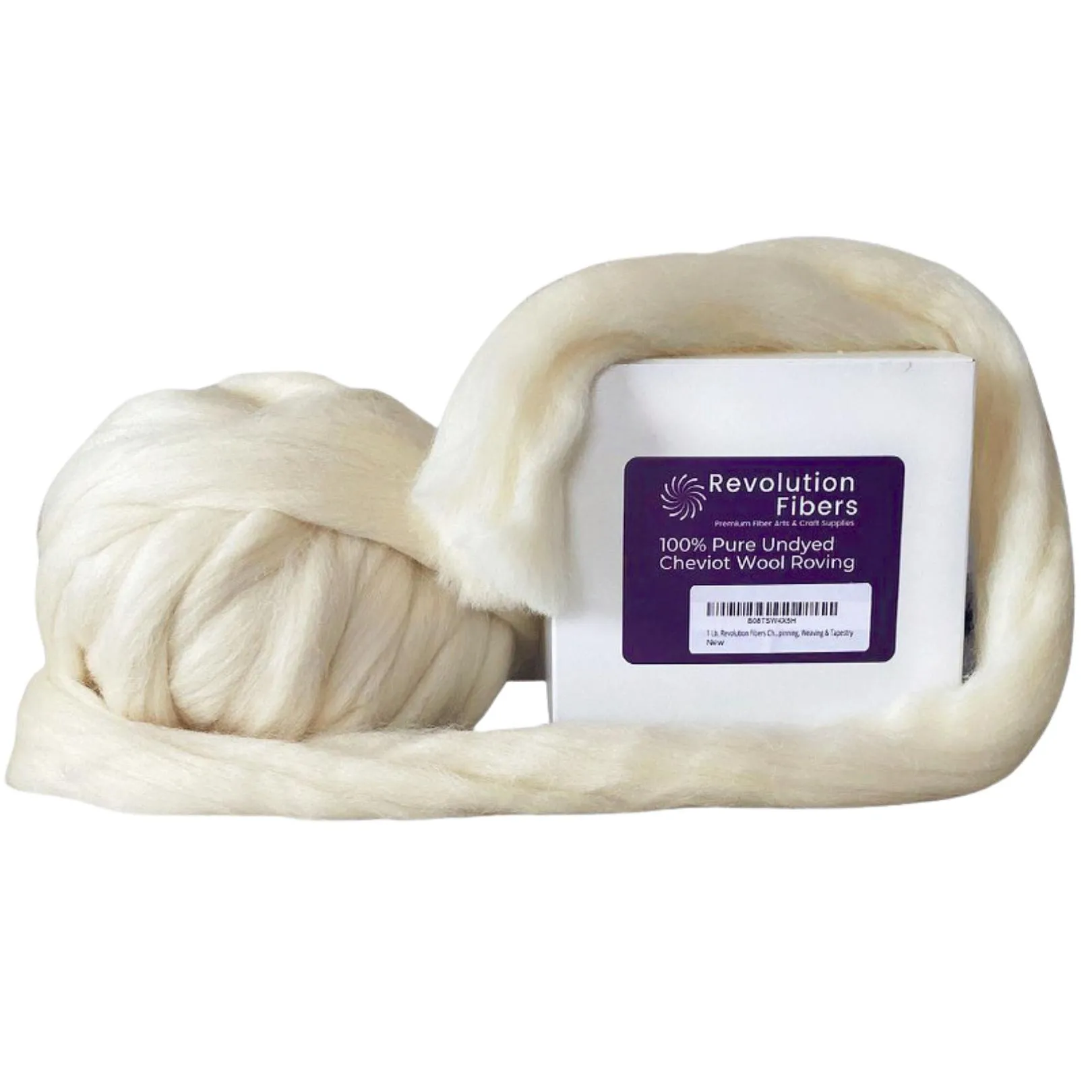 Cheviot Wool Roving Top (1 lb / 16 oz)