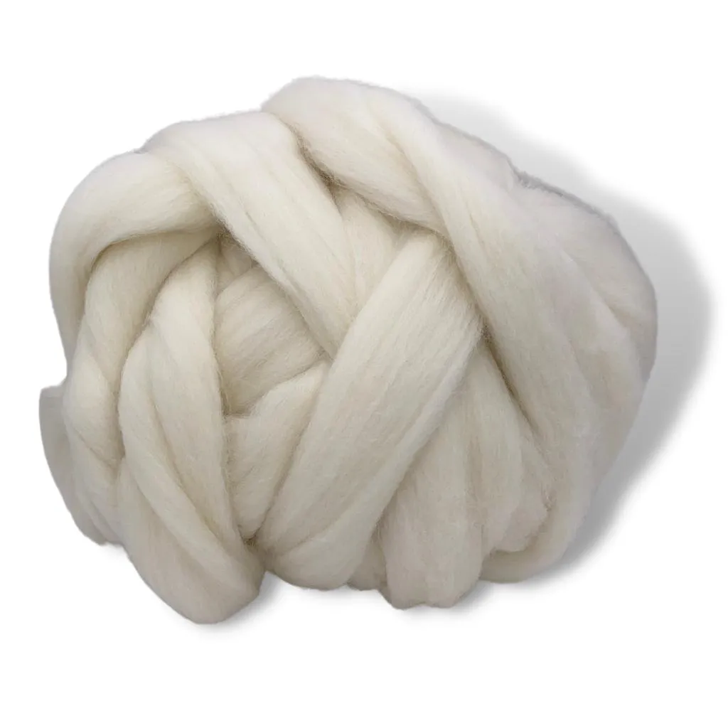 Cheviot Wool Roving Top (1 lb / 16 oz)