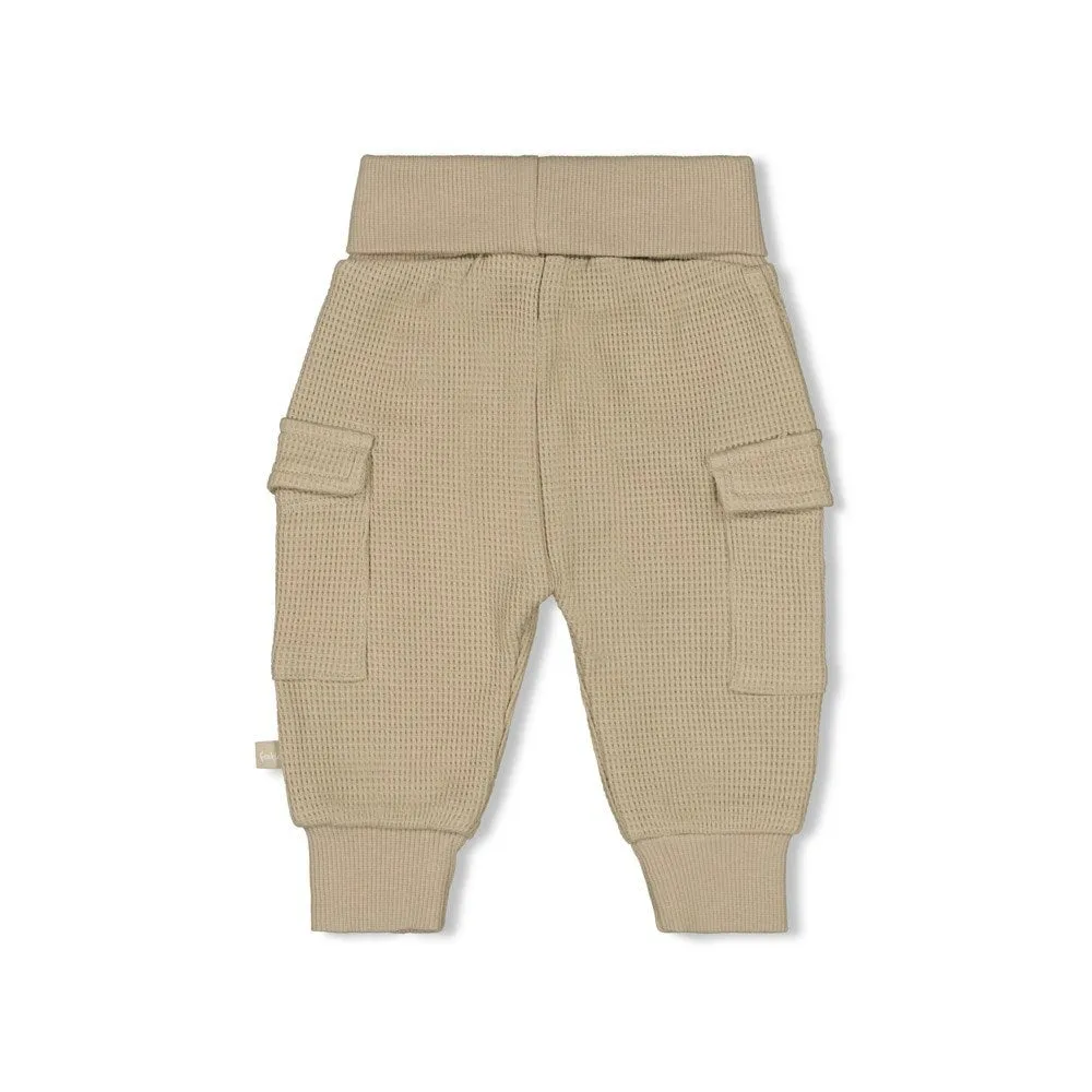 COOL FAMILY Waffle Rib Cargo Pants