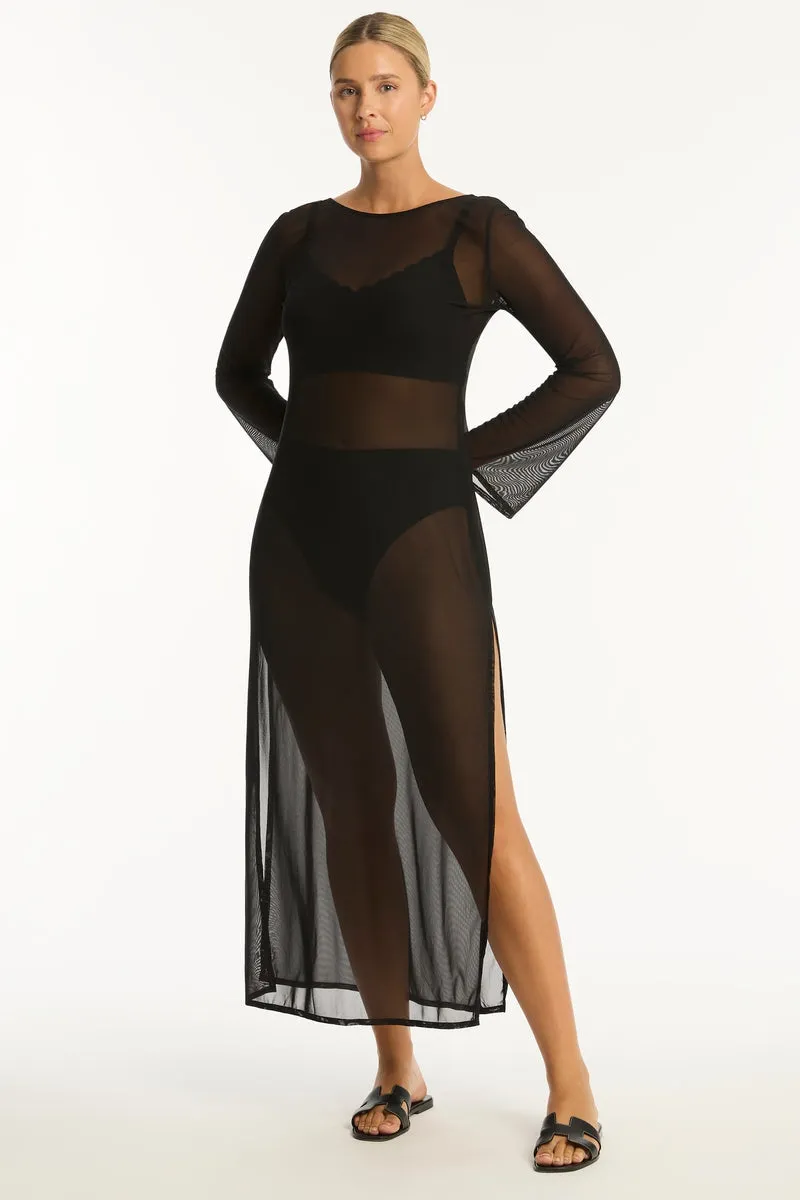 Day Club Mesh Long Dress