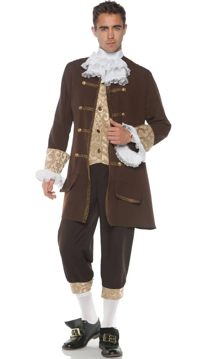 Deluxe Benjamin Franklin Plus Size Mens Colonial Costume