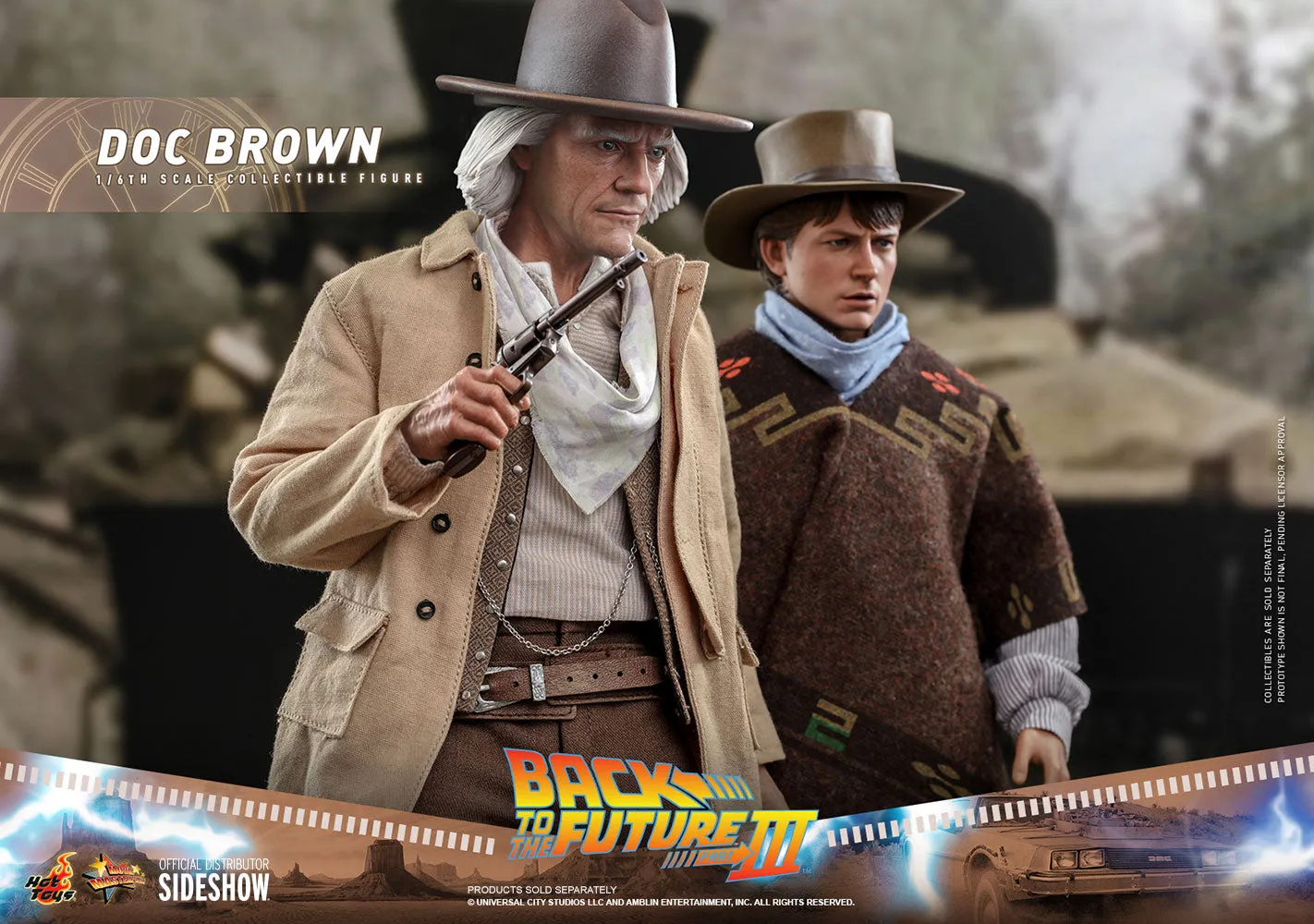 Doc Brown Back to the Future Part III Sixth Scale Figure