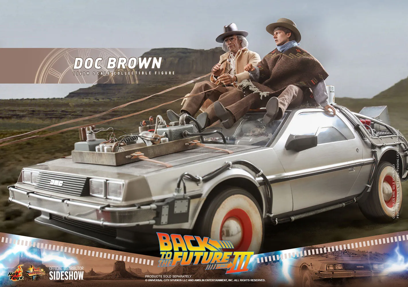 Doc Brown Back to the Future Part III Sixth Scale Figure