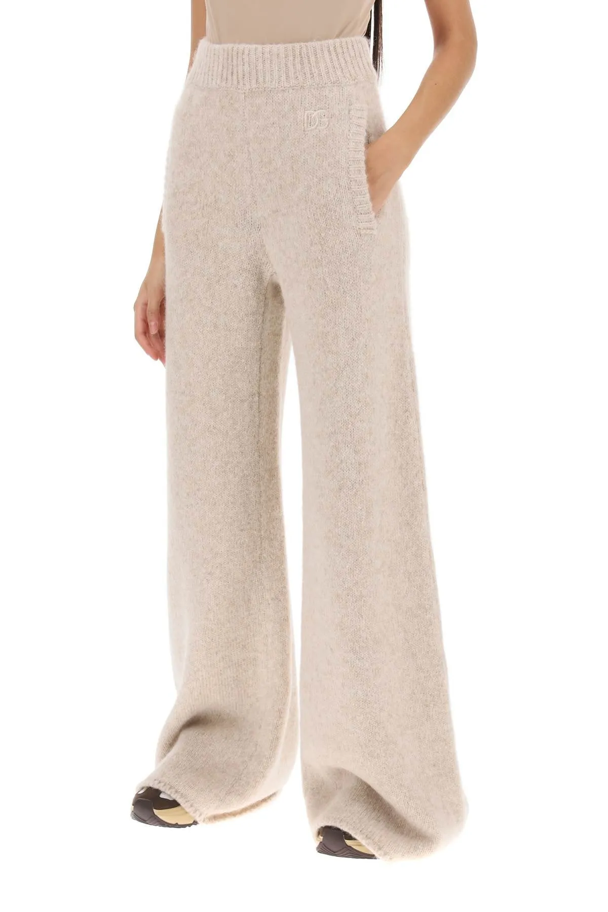 Dolce & Gabbana Llama Knit Flared Pants