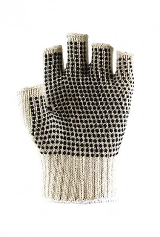 Dot Palm Fingerless Gloves - L