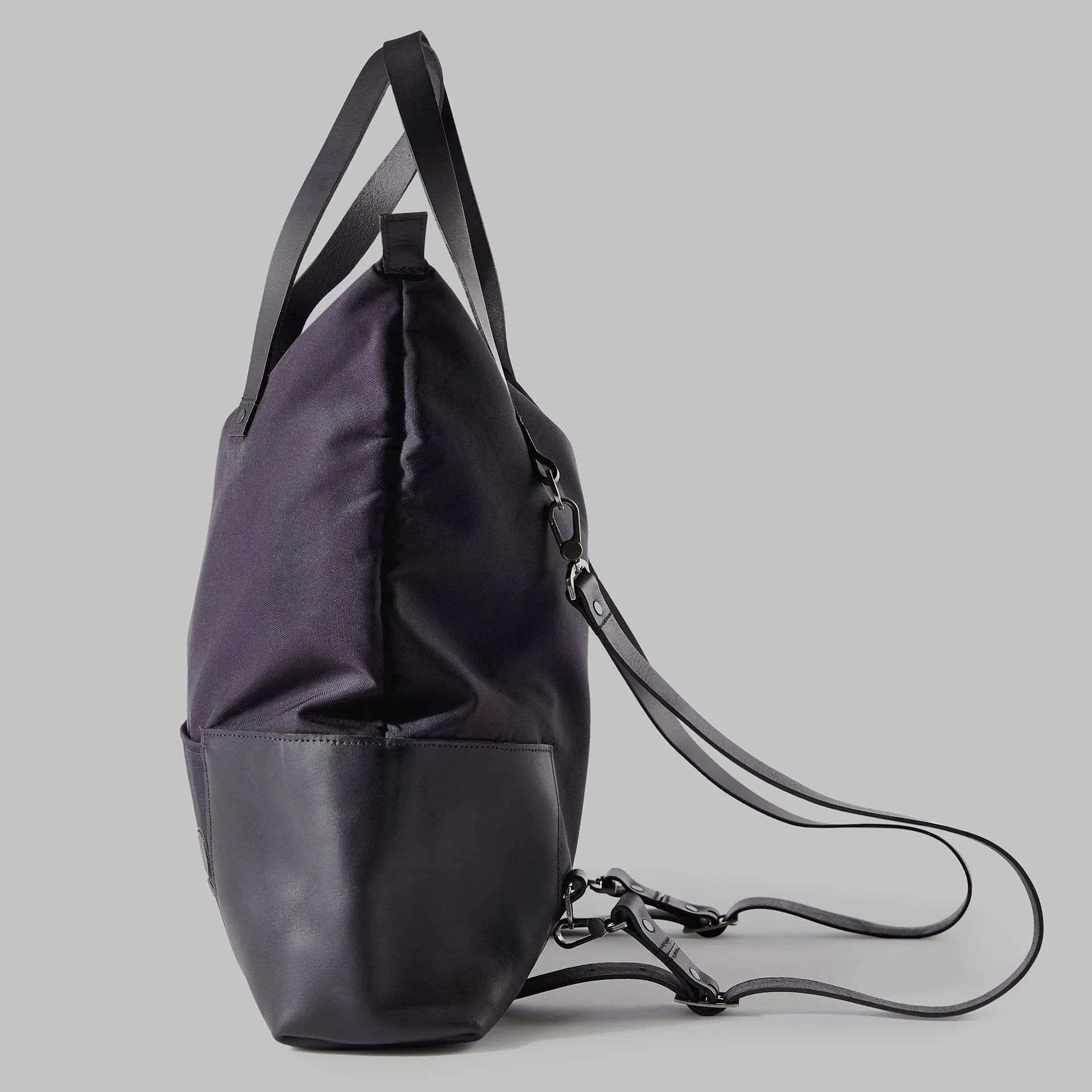 Drayton Navy Nylon Rucksack Tote