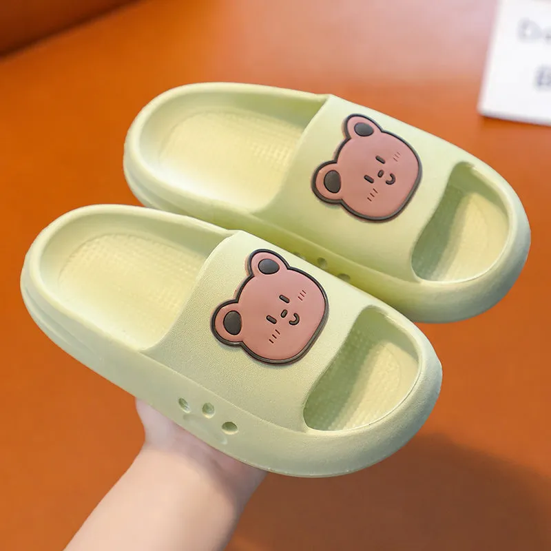 Dunnmall Children's Slip-on Slippers Summer Boy Girl Baby Non-Slip Soft Bottom Home Bathroom Bath Mute Parent-Child