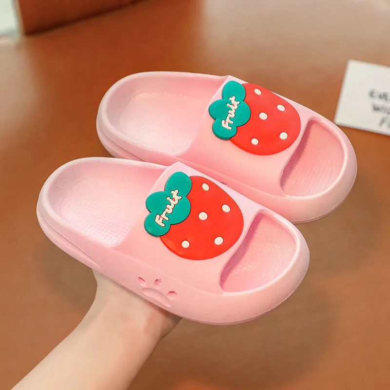 Dunnmall Children's Slip-on Slippers Summer Boy Girl Baby Non-Slip Soft Bottom Home Bathroom Bath Mute Parent-Child