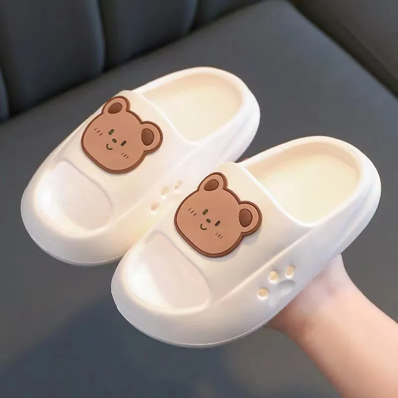 Dunnmall Children's Slip-on Slippers Summer Boy Girl Baby Non-Slip Soft Bottom Home Bathroom Bath Mute Parent-Child