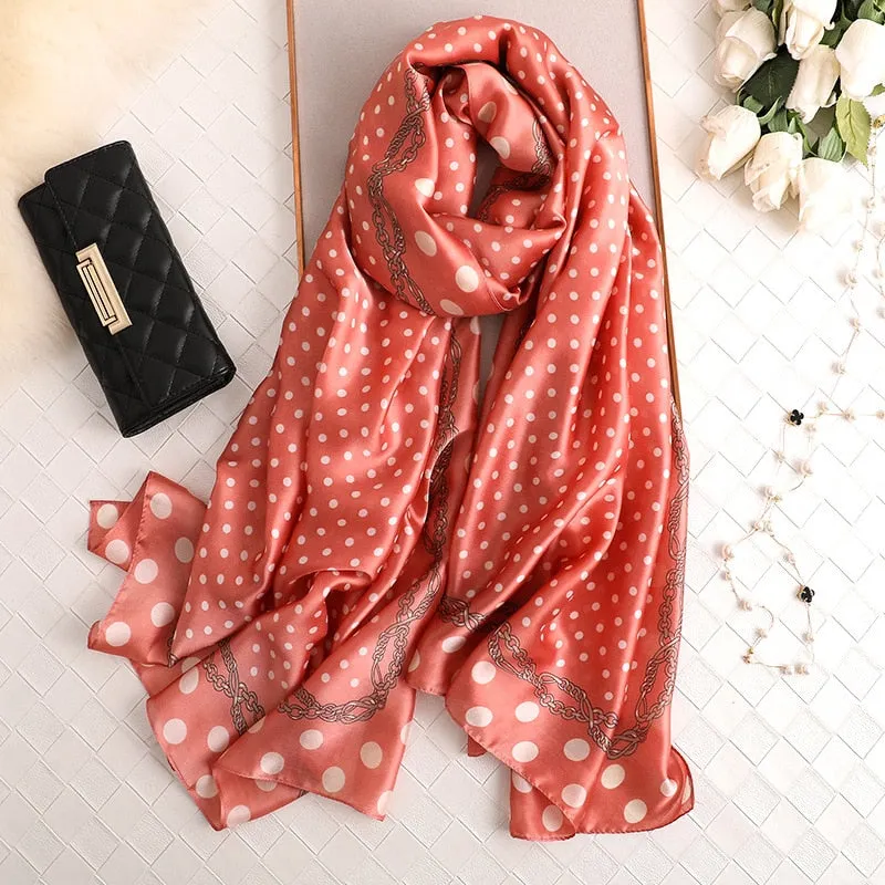 Fashion Women 100% Pure Silk Scarf Female Luxury Brand Print Paisley Foulard Shawls and Scarves Beach Cover-Ups SFN163