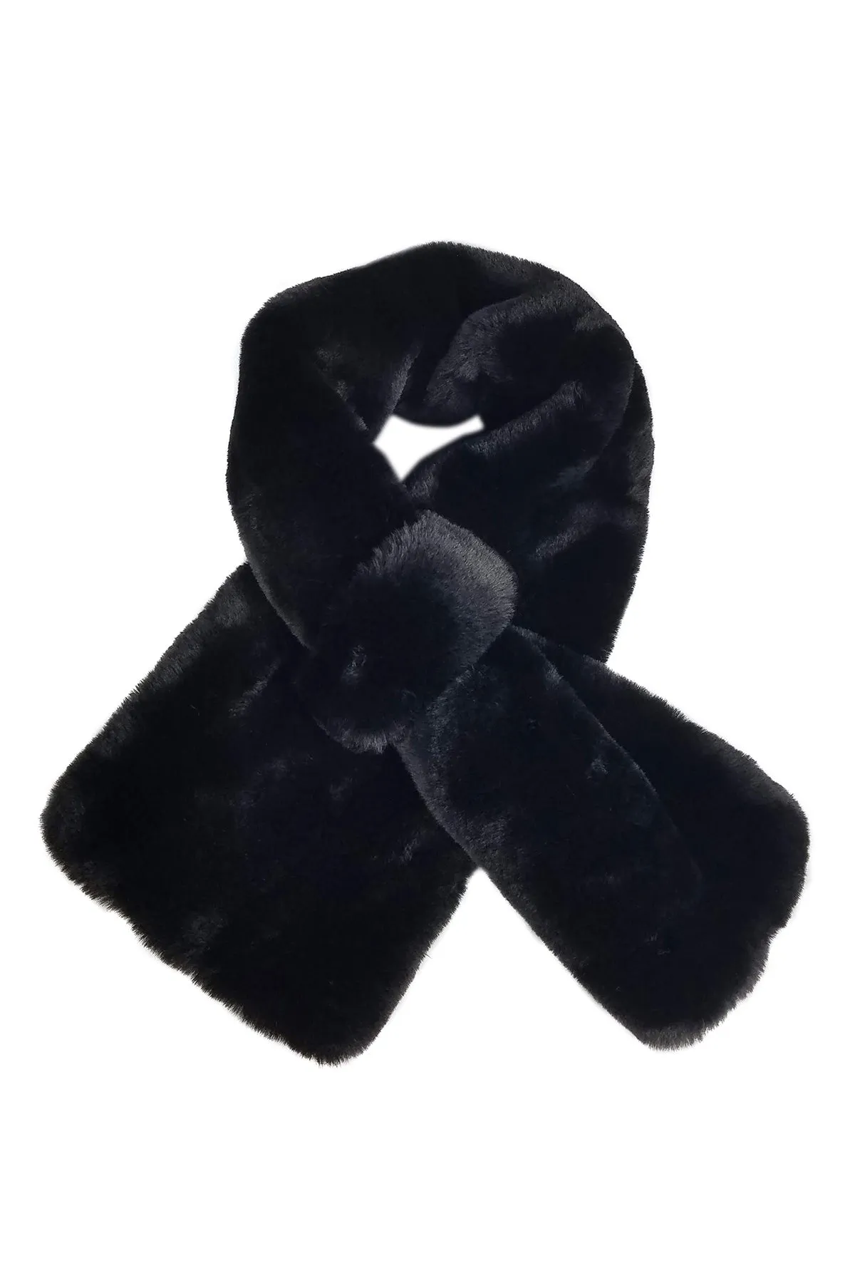 FAUX FUR PULL THRU SCARF