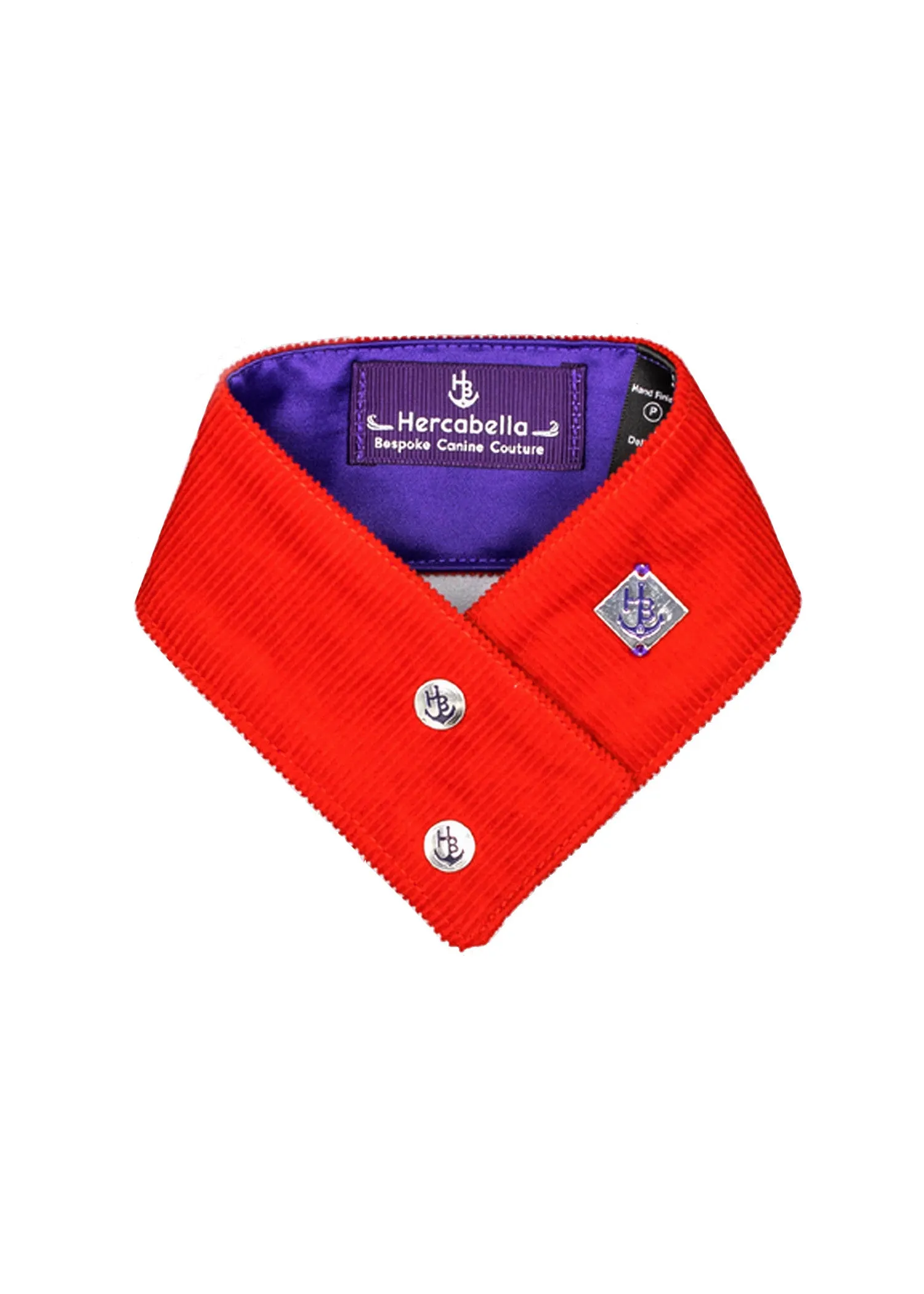 FERRARI RED CORDUROY TAILORED NECK SCARF