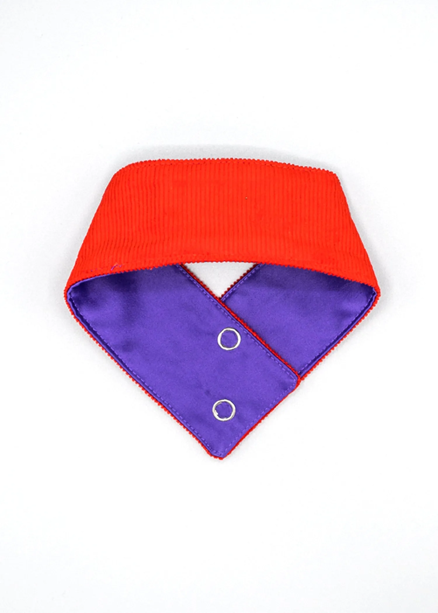 FERRARI RED CORDUROY TAILORED NECK SCARF