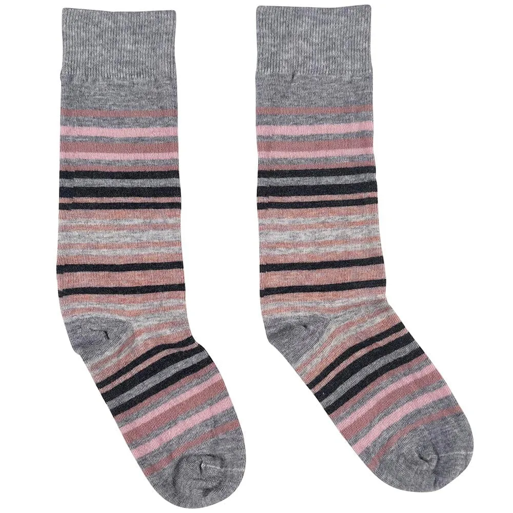 Festival Stripe Wool Sock - Pink