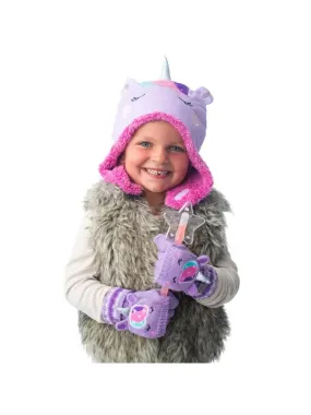 Flap Jack Kids Reversible Sherpa Hat - Unicorn/Narwhal