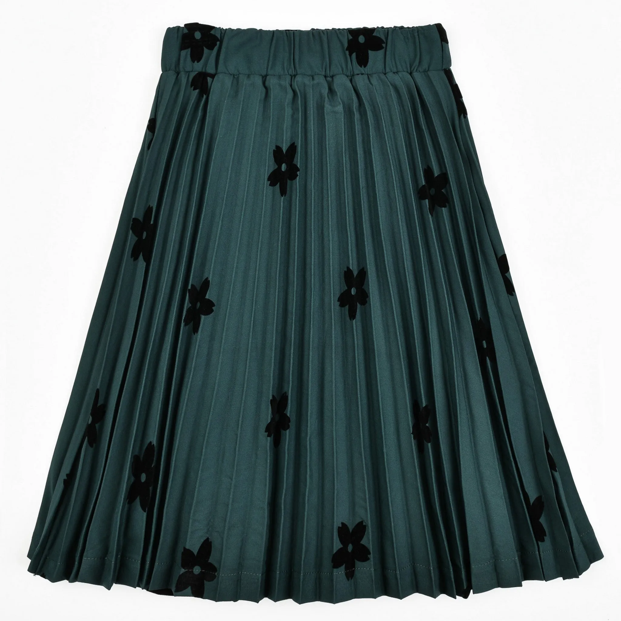 Floral Pleated Skirt