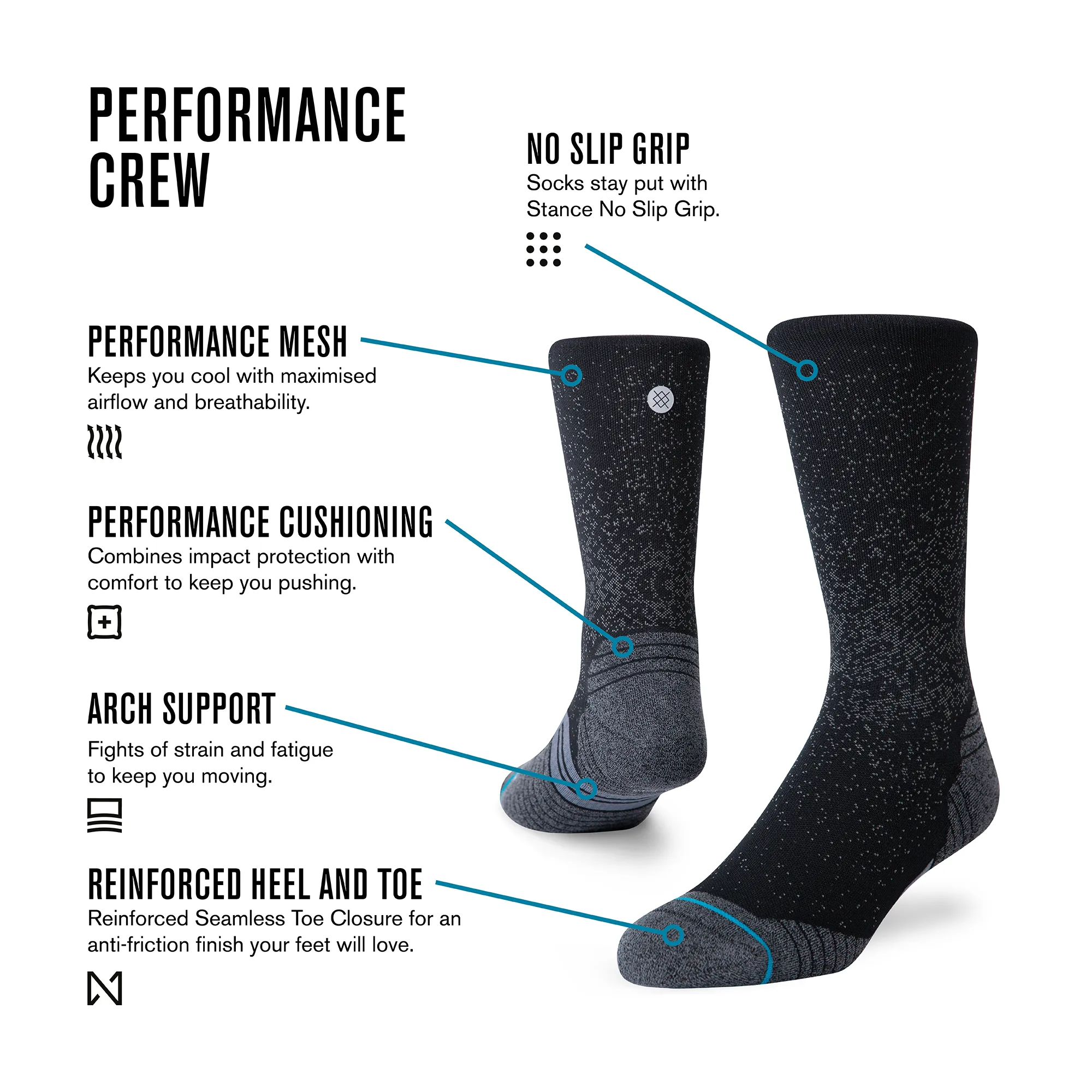 FRANCHISE CREW SOCK 3 PACK