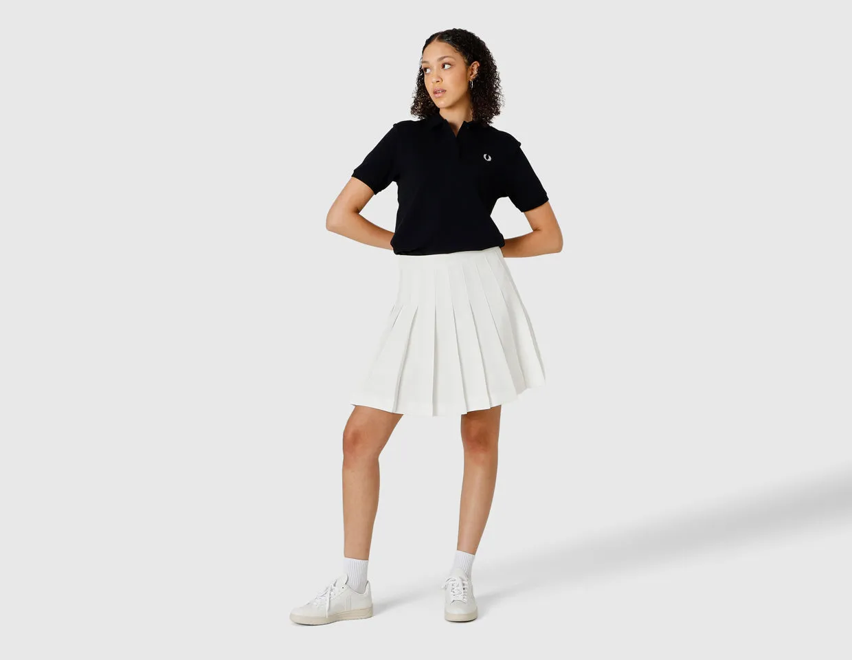 Fred Perry Women's Pleated Tennis Skirt / Snow White