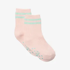 Girls' striped pink socks