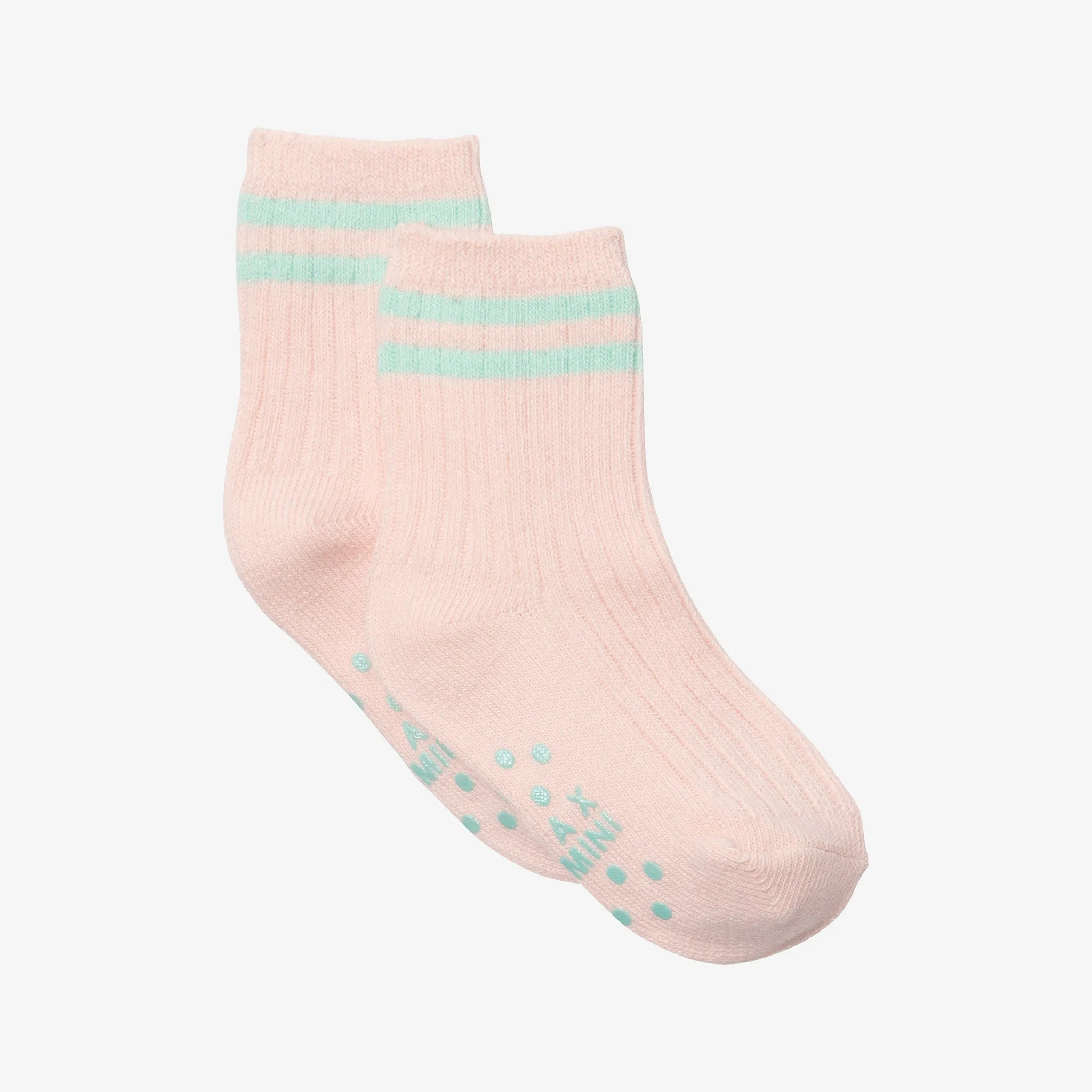 Girls' striped pink socks