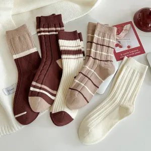 Gohobi Japanese Striped Medium Tube Socks