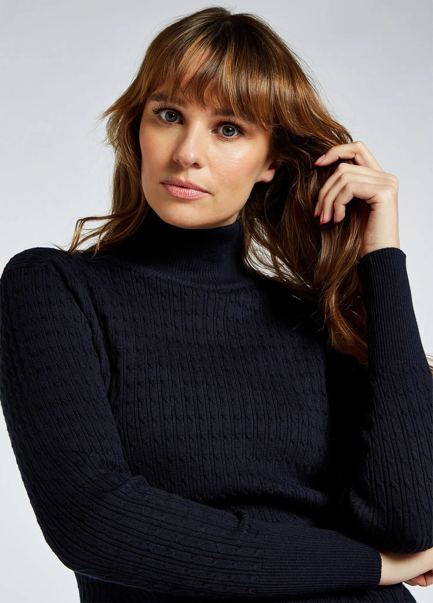 Hacketstown Funnel Neck Sweater - Navy