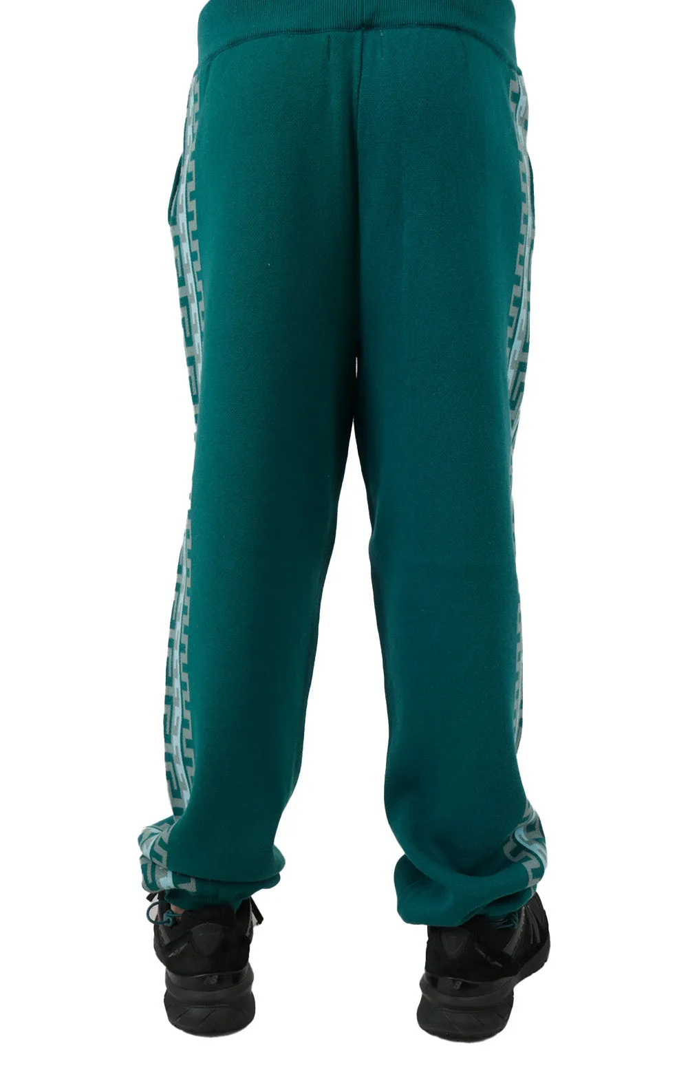 Havana Jacquard Knit Trousers - Moss