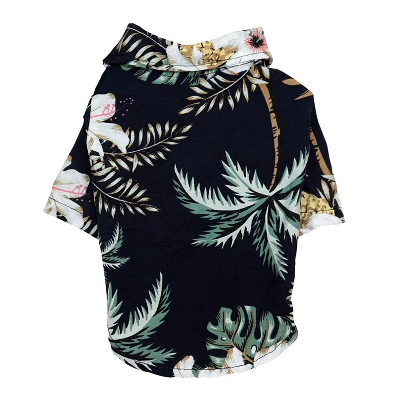 Hawaiian Pet Shirt w/ Front Button Detail