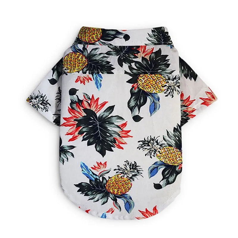 Hawaiian Pet Shirt w/ Front Button Detail