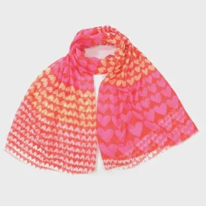 Hestia Gradient Heart Scarf Primrose Pink