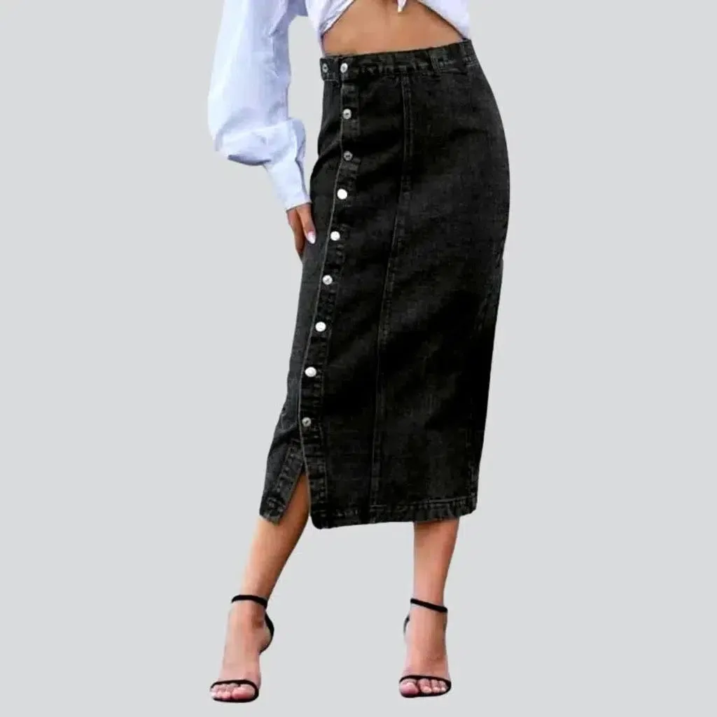 High-waist 90s denim skirt
 for women