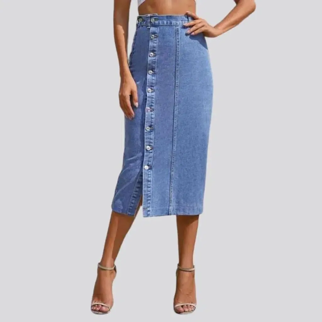 High-waist 90s denim skirt
 for women