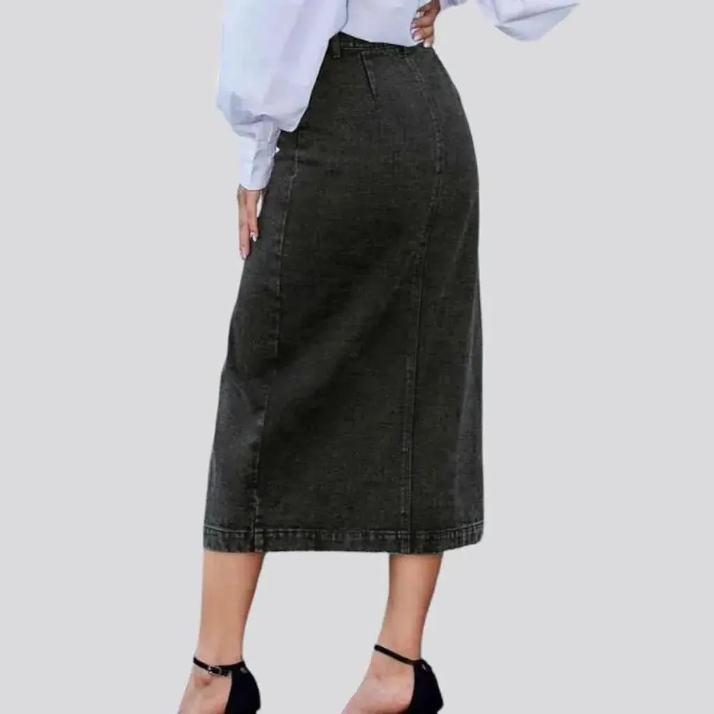 High-waist 90s denim skirt
 for women