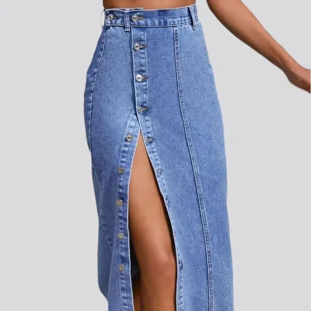 High-waist 90s denim skirt
 for women