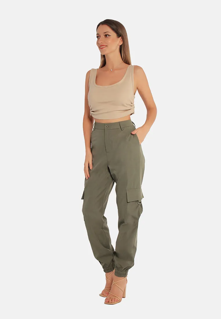 High Waist Cargo Pants