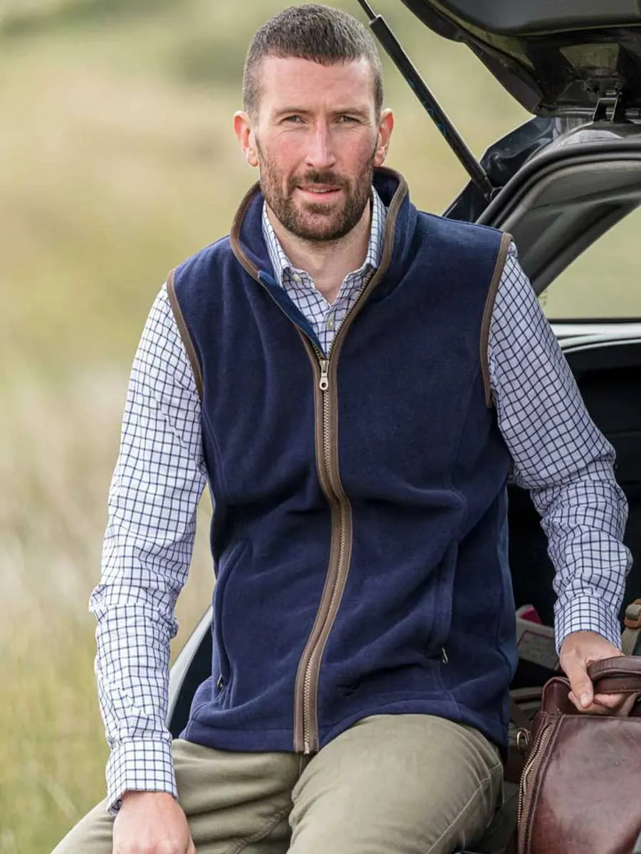 HOGGS OF FIFE Stenton Technical Fleece Gilet - Mens - Midnight Navy