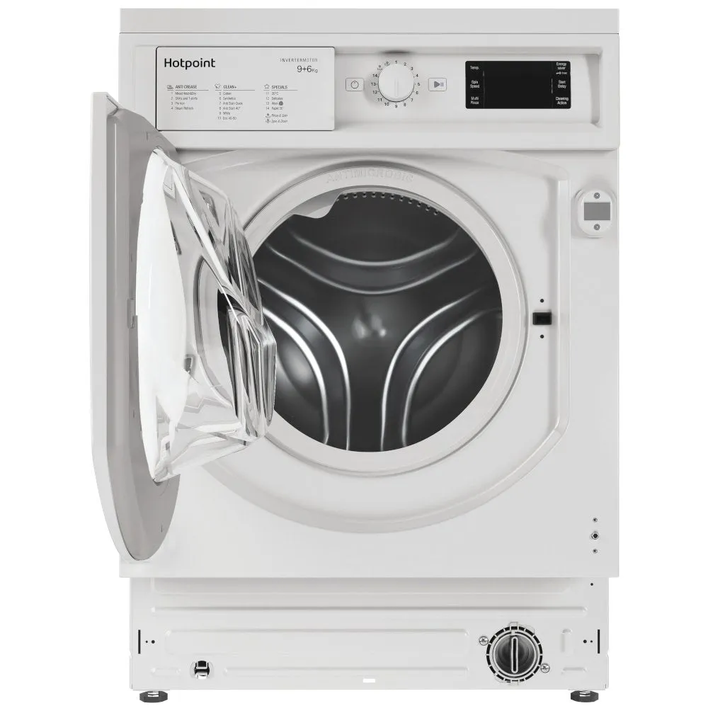 Hotpoint BIWDHG961485UK Integrated 9Kg / 6Kg Washer Dryer with 1400 rpm - White