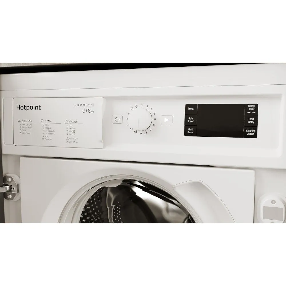 Hotpoint BIWDHG961485UK Integrated 9Kg / 6Kg Washer Dryer with 1400 rpm - White