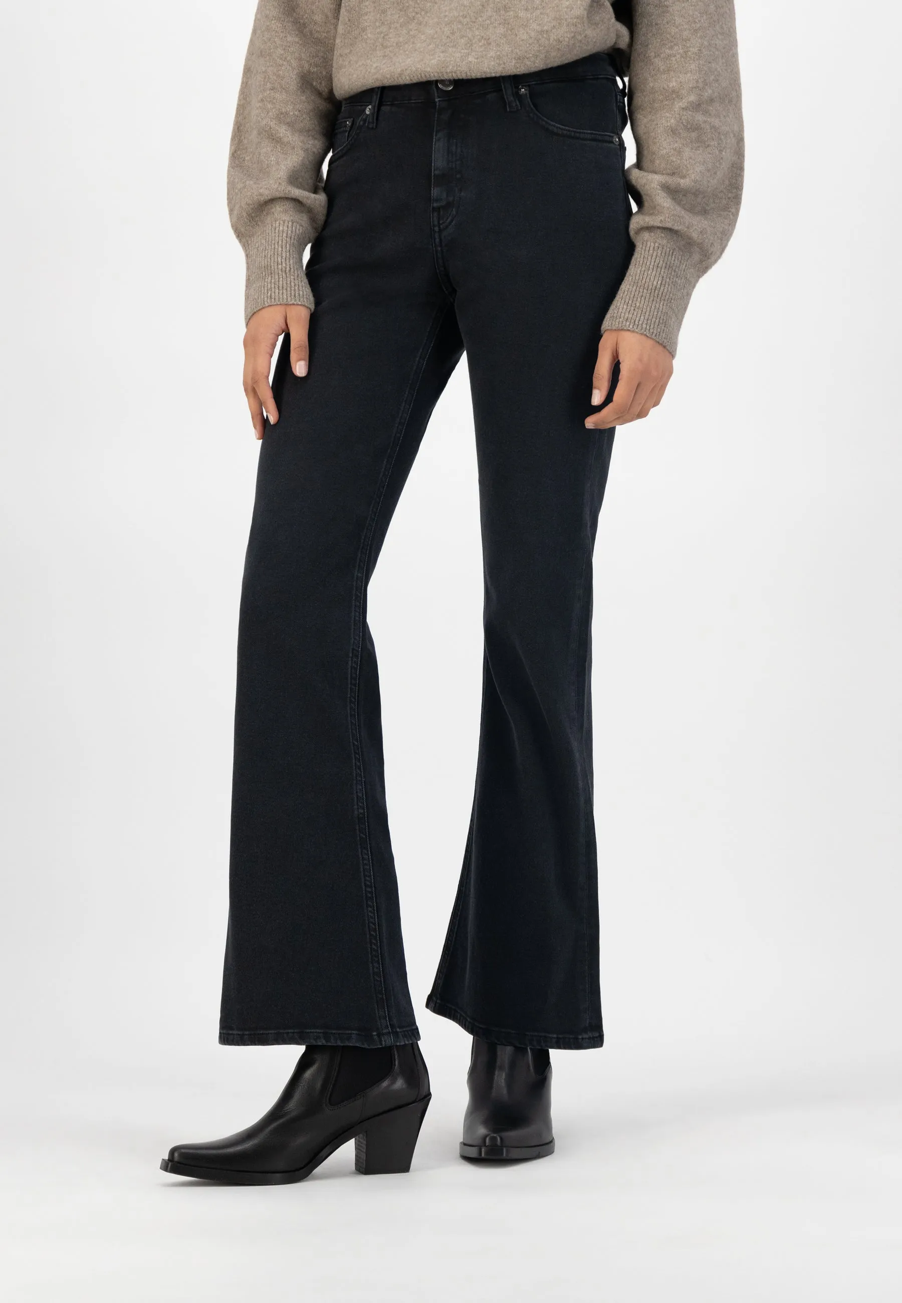 Isy Flared Jeans Stone Black