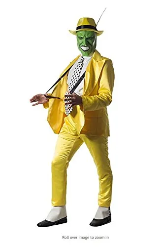 Jim Carrey The Mask Costume /  Yellow Double Breasted Suit / PSY Gangnam Style Comedian Sidekick