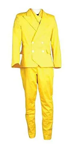 Jim Carrey The Mask Costume /  Yellow Double Breasted Suit / PSY Gangnam Style Comedian Sidekick