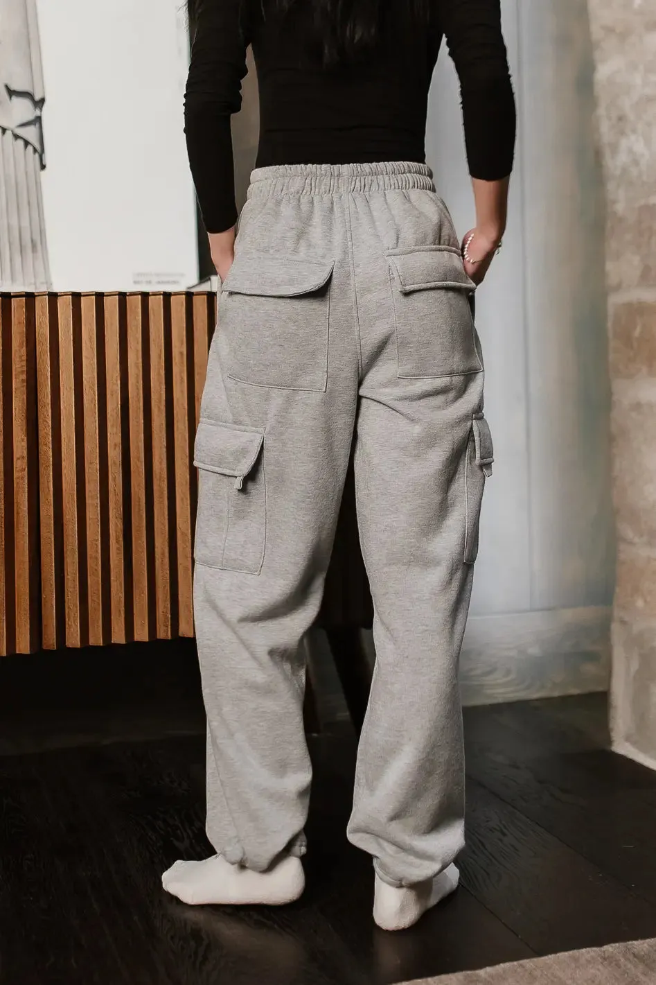 Joanna Cargo Sweatpants in Grey - FINAL SALE