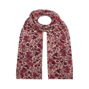 Karen Oversized Aster Floral Scarf In Pink